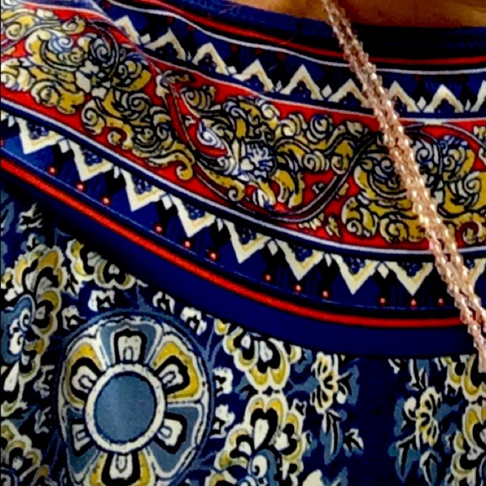 Boat neck print dress